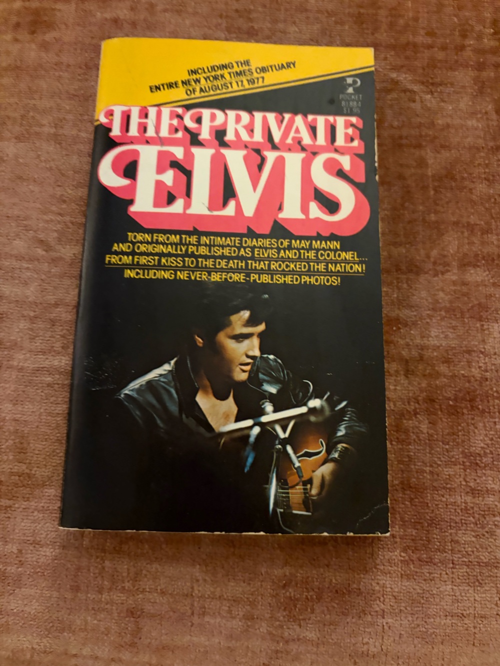 Vintage book The Private Elvis – Black Paperback Book iconic Elvis Presley
